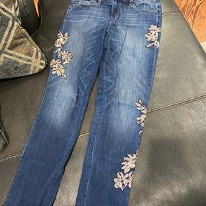 Size 4 White House black market jeans with sequins